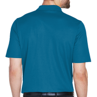 Devon & Jones Men's CrownLux Performance® Plaited Polo, Dark Teal, Back view