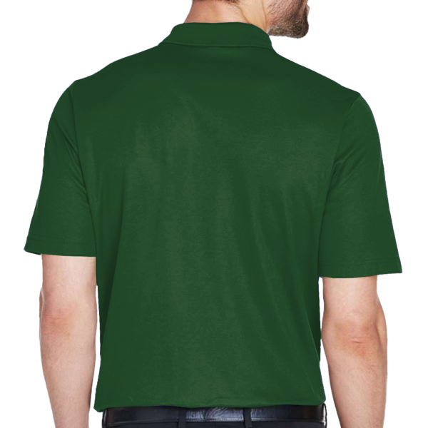 Devon & Jones Men's CrownLux Performance® Plaited Polo, Forest, Back view
