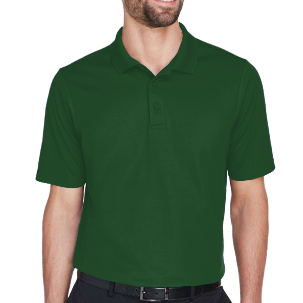 Devon & Jones Men's CrownLux Performance® Plaited Polo, Forest, Front view