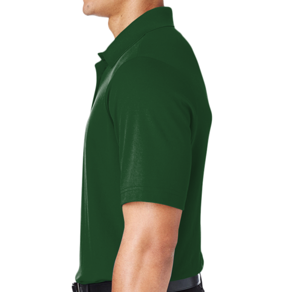 Devon & Jones Men's CrownLux Performance® Plaited Polo, Forest, Left Sleeve view