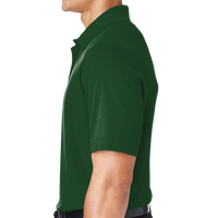 Devon & Jones Men's CrownLux Performance® Plaited Polo, Forest, Left Sleeve view