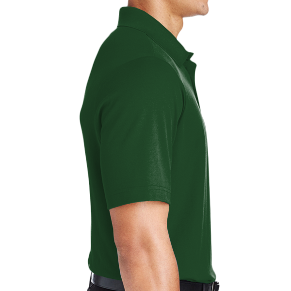 Devon & Jones Men's CrownLux Performance® Plaited Polo, Forest, Right Sleeve view