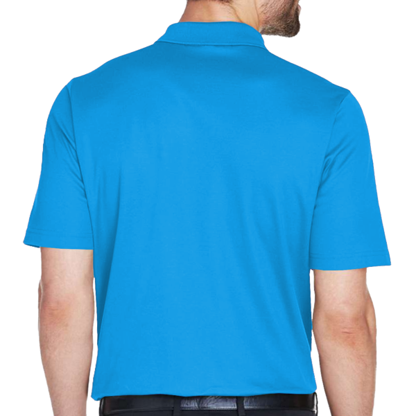Devon & Jones Men's CrownLux Performance® Plaited Polo, French Blue, Back view