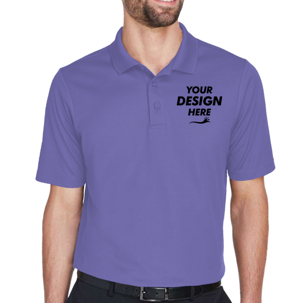 Devon & Jones Men's CrownLux Performance® Plaited Polo, Grape, Front view, Mockup