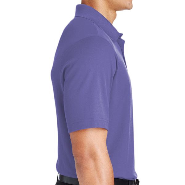 Devon & Jones Men's CrownLux Performance® Plaited Polo, Grape, Right Sleeve view