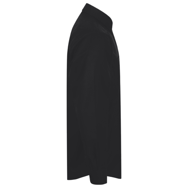 Devon & Jones Men's Crown Collection® Broadcloth Woven Dress Shirt, Black, Right Sleeve view