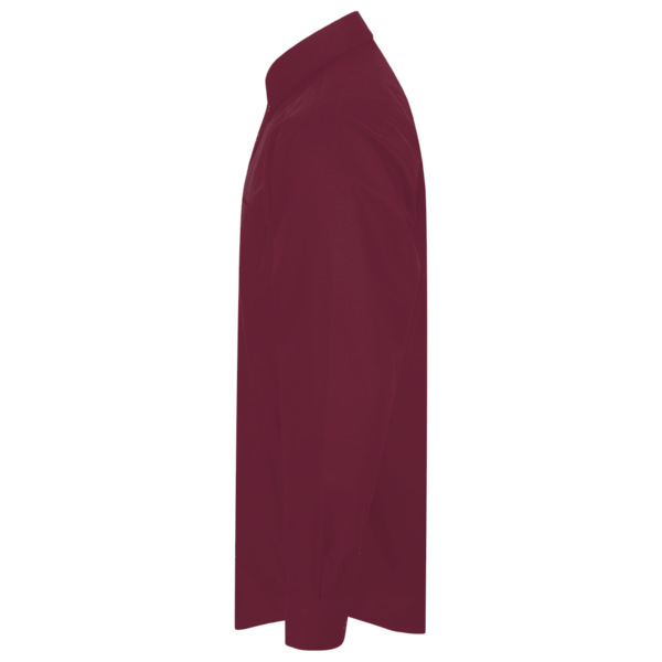 Devon & Jones Men's Crown Collection® Broadcloth Woven Dress Shirt, Burgundy, Left Sleeve view