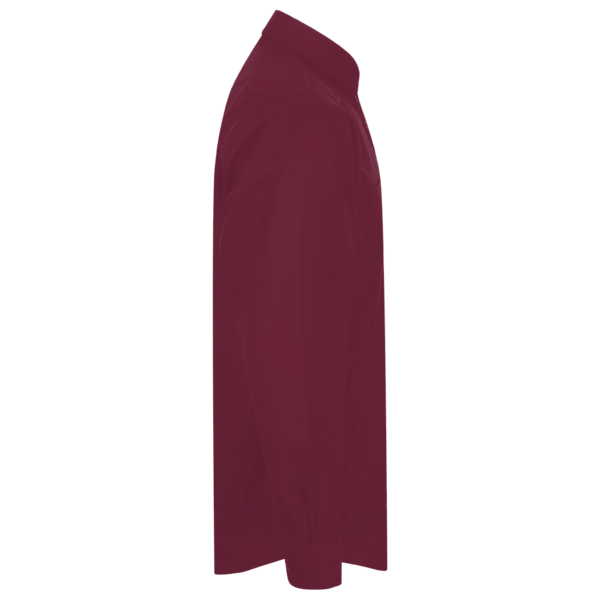 Devon & Jones Men's Crown Collection® Broadcloth Woven Dress Shirt, Burgundy, Right Sleeve view