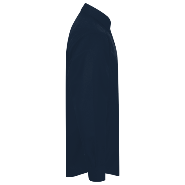 Devon & Jones Men's Crown Collection® Broadcloth Woven Dress Shirt, Navy, Right Sleeve view