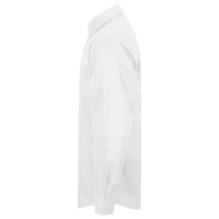 Devon & Jones Men's Crown Collection® Solid Stretch Twill Woven Dress Shirt, White, Left Sleeve view