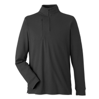 Devon & Jones Men's New Classics® Performance Quarter-Zip Pullover, Black, Front view
