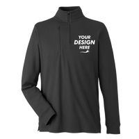 Devon & Jones Men's New Classics® Performance Quarter-Zip Pullover, Black, Front view, Mockup