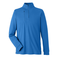 Devon & Jones Men's New Classics® Performance Quarter-Zip Pullover, French Blue, Front view