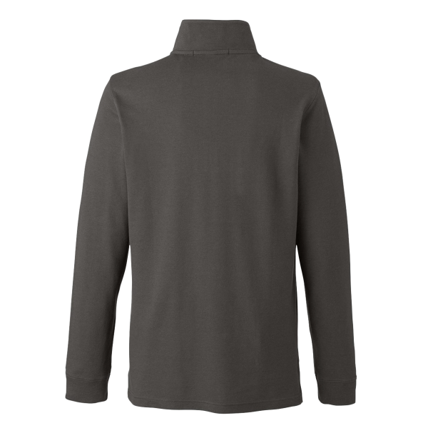 Devon & Jones Men's New Classics® Performance Quarter-Zip Pullover, Graphite, Back view