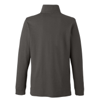 Devon & Jones Men's New Classics® Performance Quarter-Zip Pullover, Graphite, Back view