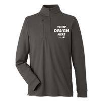 Devon & Jones Men's New Classics® Performance Quarter-Zip Pullover, Graphite, Front view, Mockup