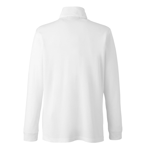Devon & Jones Men's New Classics® Performance Quarter-Zip Pullover, White, Back view