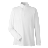 Devon & Jones Men's New Classics® Performance Quarter-Zip Pullover, White, Front view