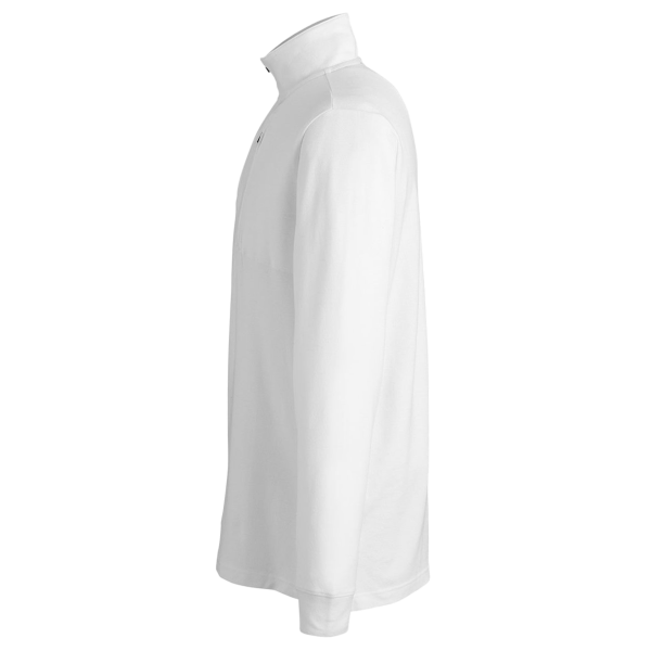 Devon & Jones Men's New Classics® Performance Quarter-Zip Pullover, White, Left Sleeve view