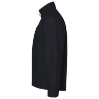Devon & Jones Men's Newbury Colorblock Mélange Fleece Full-Zip jacket, Black Heather / Dark Grey Heather, Left Sleeve view