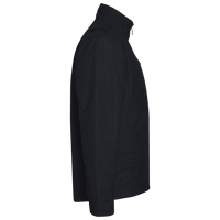 Devon & Jones Men's Newbury Colorblock Mélange Fleece Full-Zip jacket, Black Heather / Dark Grey Heather, Right Sleeve view
