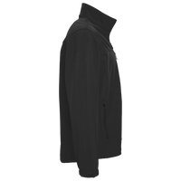 Devon & Jones Men's Newbury Mélange Fleece Quarter-Zip Pullover, Black Heather, Right Sleeve view