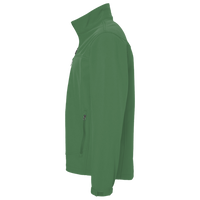 Devon & Jones Men's Newbury Mélange Fleece Quarter-Zip Pullover, Forest Heather, Left Sleeve view
