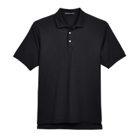 Devon & Jones Men's Pima Piqué Polo, Black, Front view