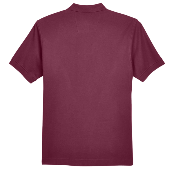 Devon & Jones Men's Pima Piqué Polo, Burgundy, Back view