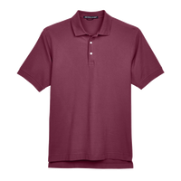 Devon & Jones Men's Pima Piqué Polo, Burgundy, Front view