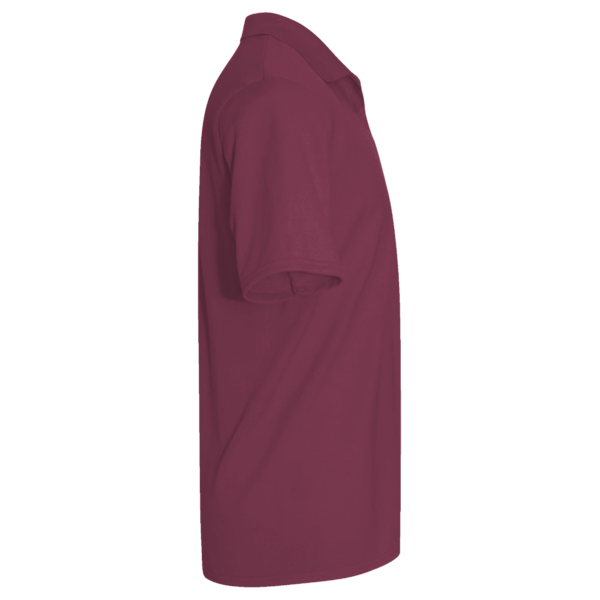 Devon & Jones Men's Pima Piqué Polo, Burgundy, Right Sleeve view