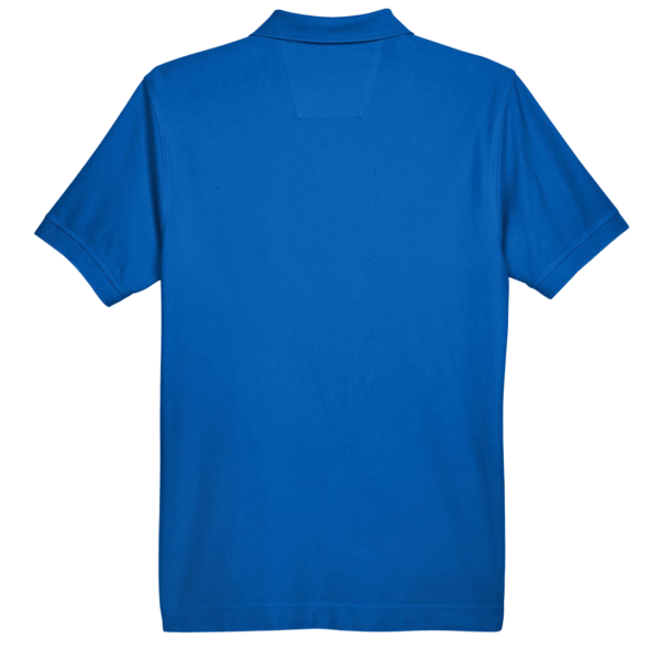 Devon & Jones Men's Pima Piqué Polo, French Blue, Back view