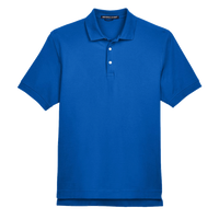 Devon & Jones Men's Pima Piqué Polo, French Blue, Front view