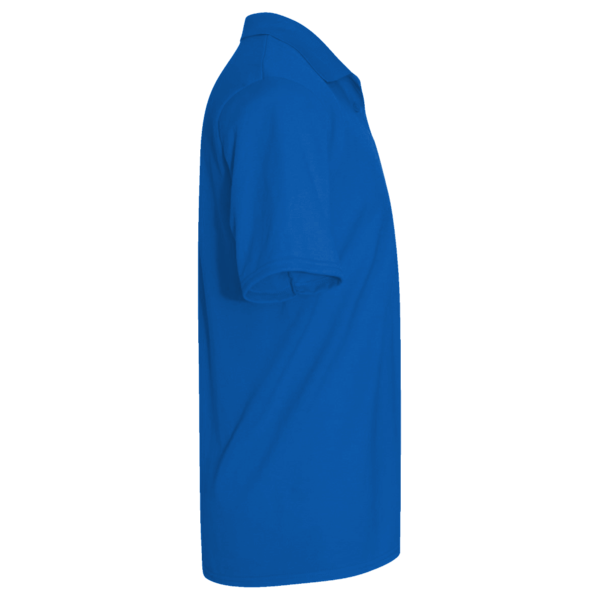 Devon & Jones Men's Pima Piqué Polo, French Blue, Right Sleeve view