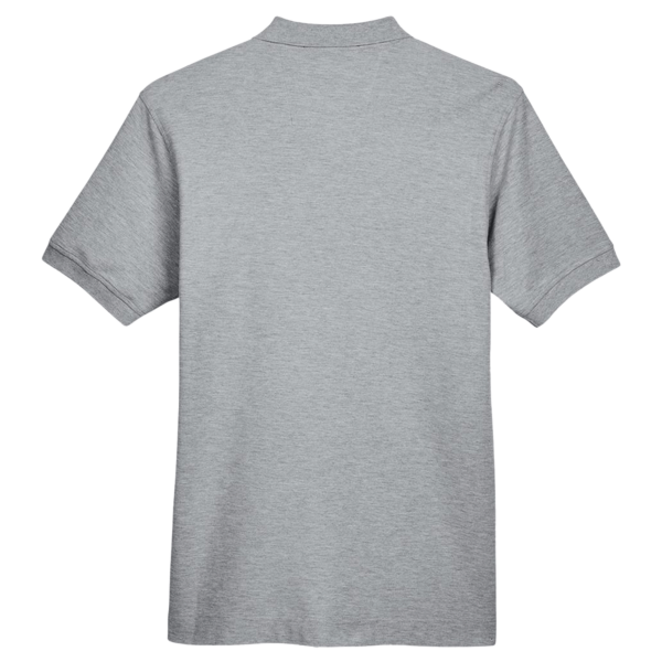 Devon & Jones Men's Pima Piqué Polo, Grey Heather, Back view