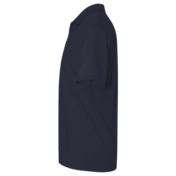 Devon & Jones Men's Pima Piqué Polo, Navy, Left Sleeve view