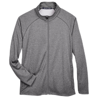 Devon & Jones Men's Stretch Tech-Shell® Compass Full-Zip Jacket, Dark Grey Heather, Front view