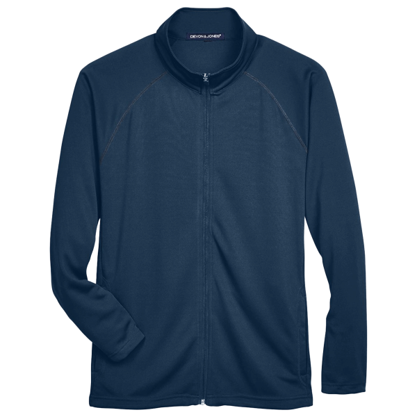 Devon & Jones Men's Stretch Tech-Shell® Compass Full-Zip Jacket, Navy, Front view
