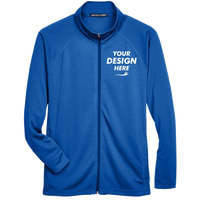 Devon & Jones Men's Stretch Tech-Shell® Compass Full-Zip Jacket, True Royal, Front view, Mockup