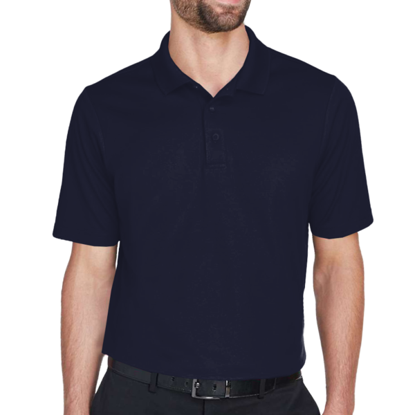 Devon & Jones Men's Tall CrownLux Performance® Plaited Polo, Navy, Front view