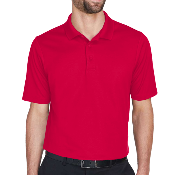 Devon & Jones Men's Tall CrownLux Performance® Plaited Polo, Red, Front view