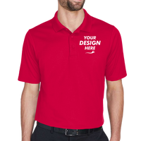 Devon & Jones Men's Tall CrownLux Performance® Plaited Polo, Red, Front view, Mockup