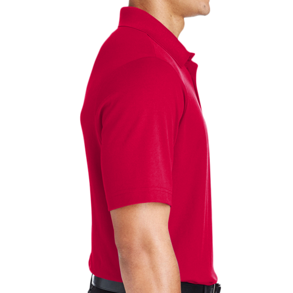 Devon & Jones Men's Tall CrownLux Performance® Plaited Polo, Red, Right Sleeve view