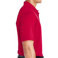 Devon & Jones Men's Tall CrownLux Performance® Plaited Polo, Red, Right Sleeve view