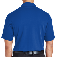 Devon & Jones Men's Tall CrownLux Performance® Plaited Polo, True Royal, Back view