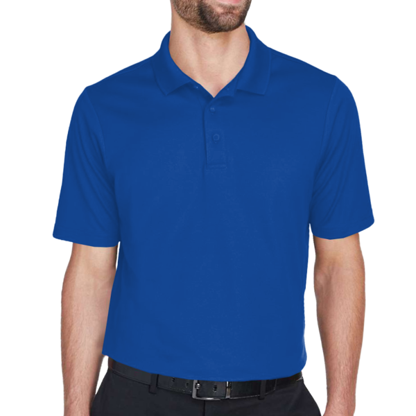 Devon & Jones Men's Tall CrownLux Performance® Plaited Polo, True Royal, Front view