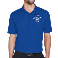 Devon & Jones Men's Tall CrownLux Performance® Plaited Polo, True Royal, Front view, Mockup