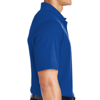 Devon & Jones Men's Tall CrownLux Performance® Plaited Polo, True Royal, Right Sleeve view