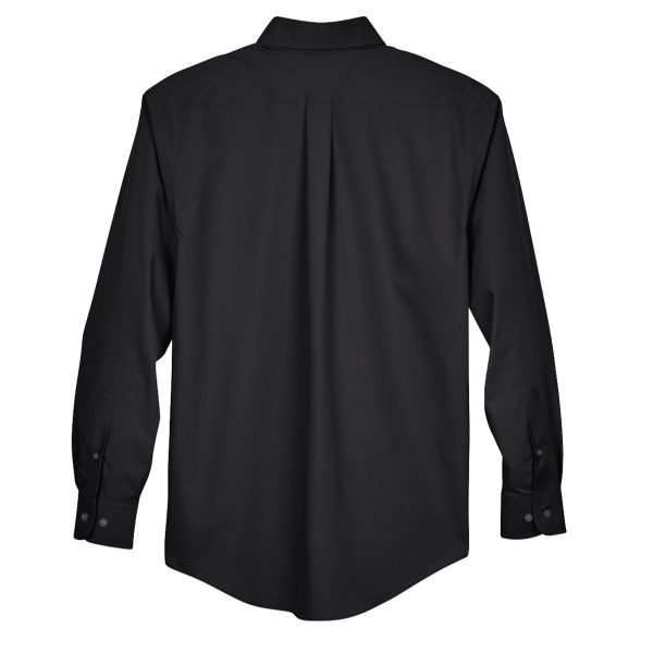 Devon & Jones Men's Tall Crown Collection® Broadcloth Woven Dress Shirt, Black, Back view