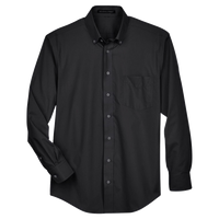 Devon & Jones Men's Tall Crown Collection® Broadcloth Woven Dress Shirt, Black, Front view